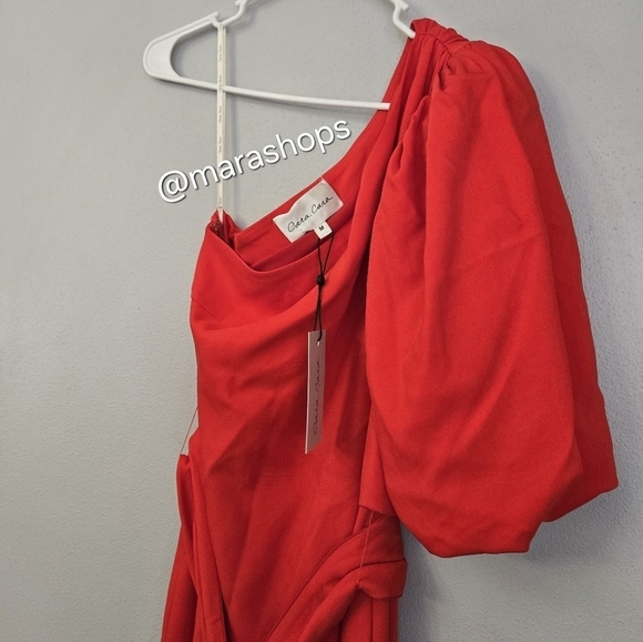 Cara Cara Lucia Red One Shoulder Dress - Picture 3 of 7